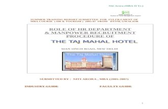 Hr Project Taj Hotel