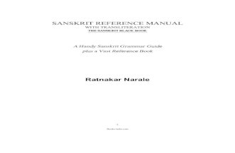 Sanskrit Ref Manual