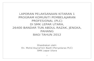 Laporan Pelaksanaan Program Plc 2012 Smklu