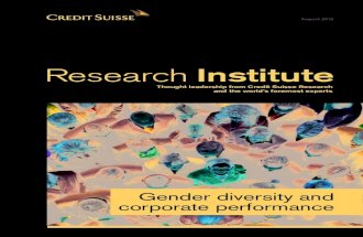 Csri Gender Diversity and Corporate Performance