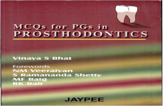 Mcqs for Pgs in Prosthodontics