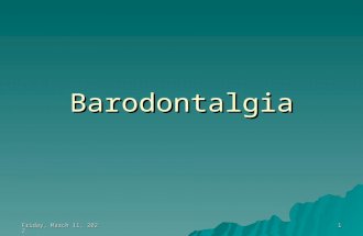 barodontalgia