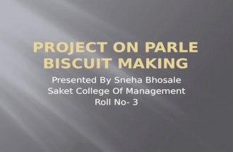 50865082 Project on Parle Biscuit Making