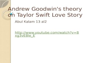 Andrew goodwin's theory on taylor swift love story
