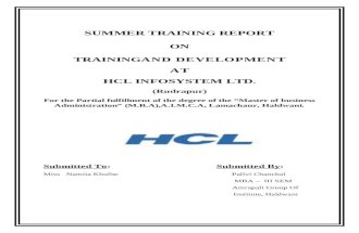 Summer Training Report Pallvi