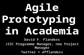 Agile Protoyping in Academia