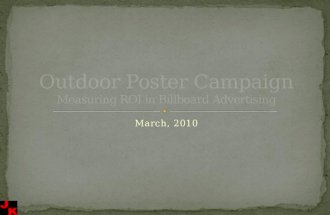 Outdoor Poster Campaign: Measuring ROI in Billboard Advertising