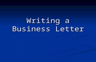 Chapter 2-writing-a-business-letter