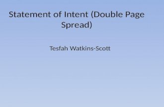 Double page spread Statement of Intent