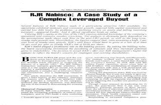 24 RJR Nabisco- A Case Study of Complex Leveraged Buyout - Financial Analyst's Journal