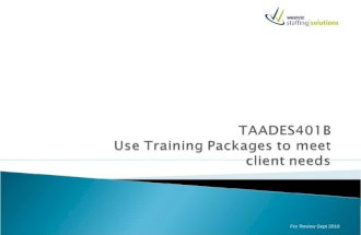 TAADES401 B_ training packages