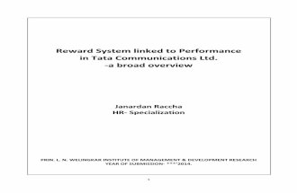 Reward system linked to peformance- a broad overview