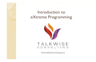 Extreme programming   talk wise consulting -