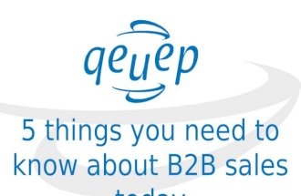 5 things you need to know about B2B sales today
