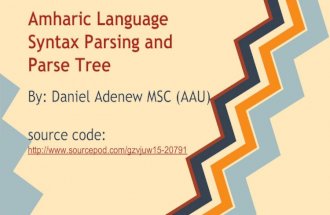 Natural language processing with python and amharic syntax parse tree by daniel adenew msc