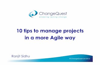 10 tips to manage projects in a more agile way
