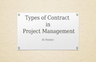 Types of contract in Project management