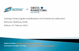 Speed creation at Swiss Marketing Erfa-Event, Ipsach