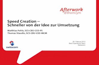 Speed creation bei Afterwork @ Braingym 28.02.2012 Bern