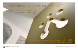 Business Analytics for all: BICC a key element to your BI strategy