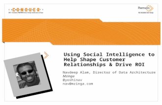 Using Social Intelligence to Help Shape Customer Relationships & Drive ROI