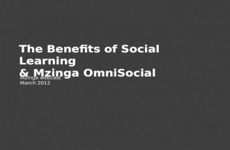 The Benefits of Social Learning & Mzinga OmniSocial