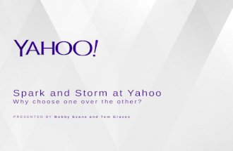 Yahoo compares Storm and Spark