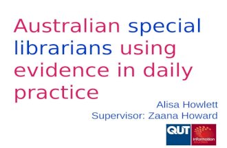 Australian special libraries using evidence in daily practice