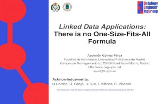 Linked DAta Applications: There is no One-Size-Fits All Formula (Long presentation)