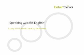 Speaking Middle Engish Report