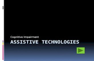 assisstive technologies for cognitive impairment
