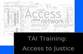 Access to Justice Training