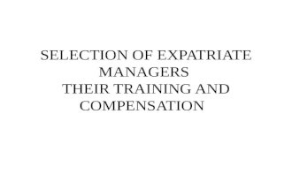 Selection of expatriate managers