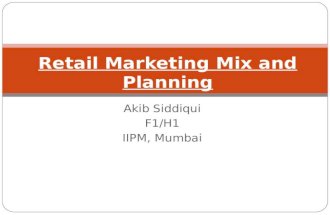 Retail marketing mix and planning