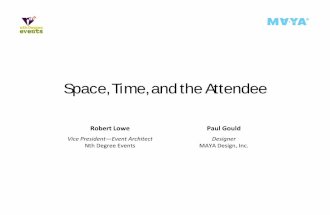 Space, Time and the Attendee: How the Attendee of Today is Affected by Physical Space and Time Constraints and What Your Event Must Know to Keep Up