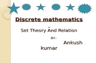 Set theory and relation