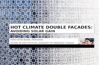 Hot Climate Double Facades: A Focus on Solar Avoidance