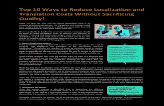 10 Ways to Reduce Localization Costs