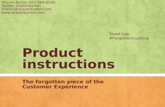 Product instructions: The missing piece of the customer experience webinar