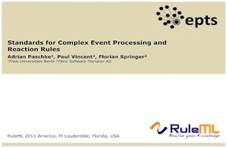 RuleML2011 CEP Standards Reference Model