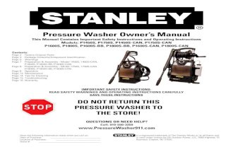 Stanley Pressure Washer Owner's Manual