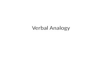 Verbal Analogy