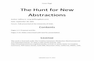 The hunt for new abstractions