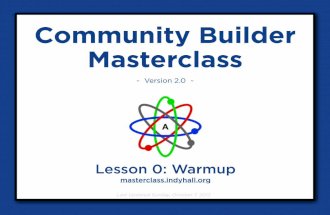 Community Builder Masterclass Warmup Lesson
