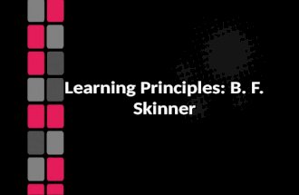 Learning Prinicples by B. F. Skinner