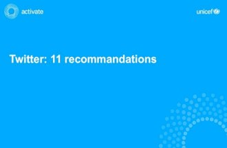11 Twitter Recommandations
