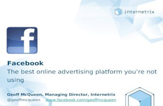 Facebook as an advertising platform