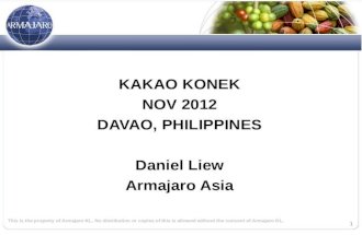 Speaker: Daniel Liew (Armajaro Asia)