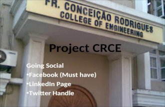 Project CRCE - Going Social