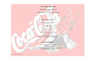 Marketing Plan of COCA COLA (MKT-302)